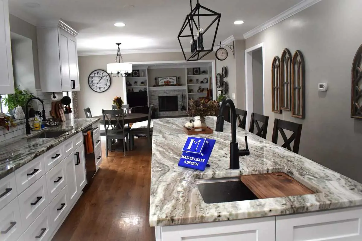 Completed open kitchen remodeling project
